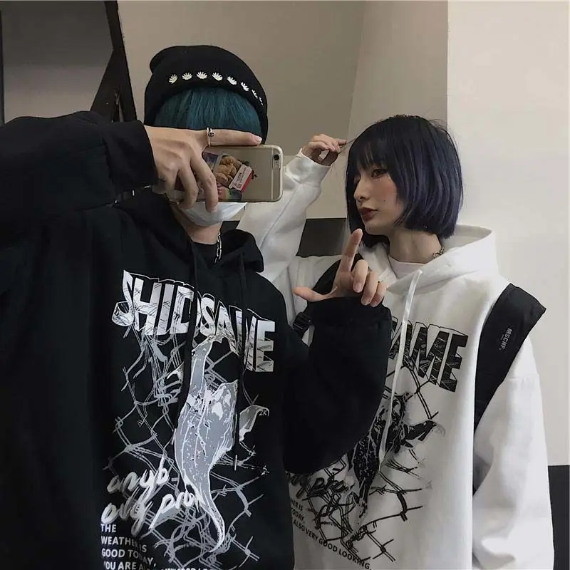 Уличная одежда в Корейском стиле хип-хоп свитшот с надписью Свободный Повседневный Женский Осенний пуловер в стиле панк
Уличная одежда в Корейском стиле хип-хоп свитшот с надписью Свободный Повседневный Женский Осенний пуловер в стиле панк