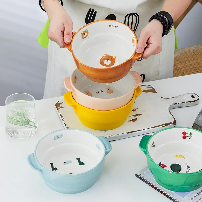 Bowl Ceramic Binaural Rice Household Salad Instant Noodles Baking Big Bowls Soup And Children's Cute Creative Personality посуда
Bowl Ceramic Binaural Rice Household Salad Instant Noodles Baking Big Bowls Soup And Children's Cute Creative Personality посуда