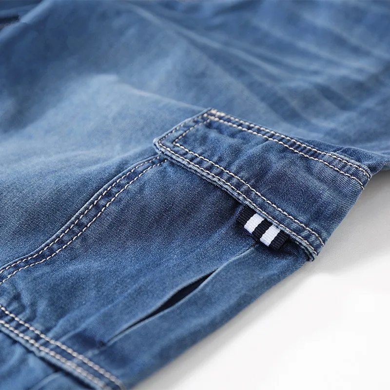 Cargo Denim Summer Shorts Men Stretch Knee Length Jeans Casual Shorts size 40 42 44 46 48
Cargo Denim Summer Shorts Men Stretch Knee Length Jeans Casual Shorts size 40 42 44 46 48