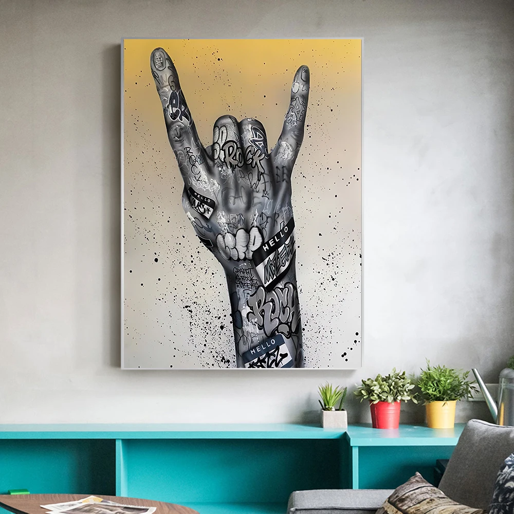 Graffiti Rock Abstract Canvas Painting Wall Art Print Poster Picture Decorative Graffiti Painting Living Room Home Decoration
Graffiti Rock Abstract Canvas Painting Wall Art Print Poster Picture Decorative Graffiti Painting Living Room Home Decoration
