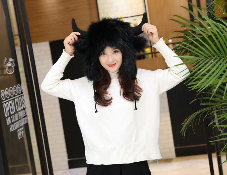 Winter Fox Fur Caps Women's Warm Caps Hats with Cat Ears Ladies Cute Caps Beanies with Ear Flaps Kids Warm Party Cap Female Gift
Winter Fox Fur Caps Women's Warm Caps Hats with Cat Ears Ladies Cute Caps Beanies with Ear Flaps Kids Warm Party Cap Female Gift