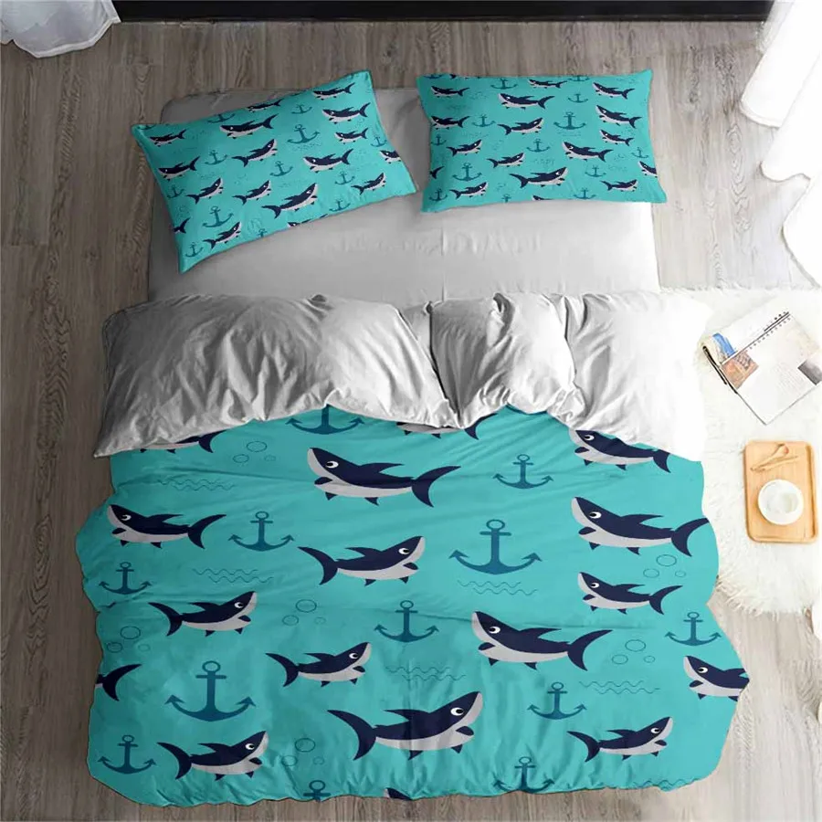 HELENGILI 3D Bedding set Shark Print Duvet cover set lifelike bedclothes with pillowcase bed set home Textiles #2-08
HELENGILI 3D Bedding set Shark Print Duvet cover set lifelike bedclothes with pillowcase bed set home Textiles #2-08