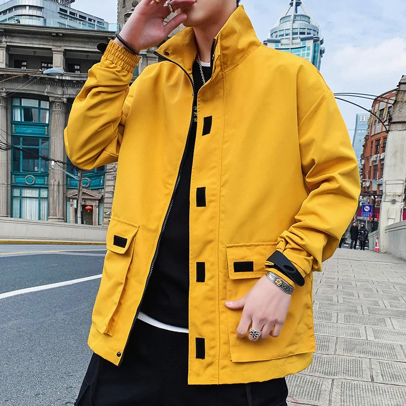 Spring Autumn New Jacket Men's Korean Version Of The Slim Lapel Tooling Jacket Street Casual Trend Jackets Tide Brand Men's Coat 
Spring Autumn New Jacket Men's Korean Version Of The Slim Lapel Tooling Jacket Street Casual Trend Jackets Tide Brand Men's Coat