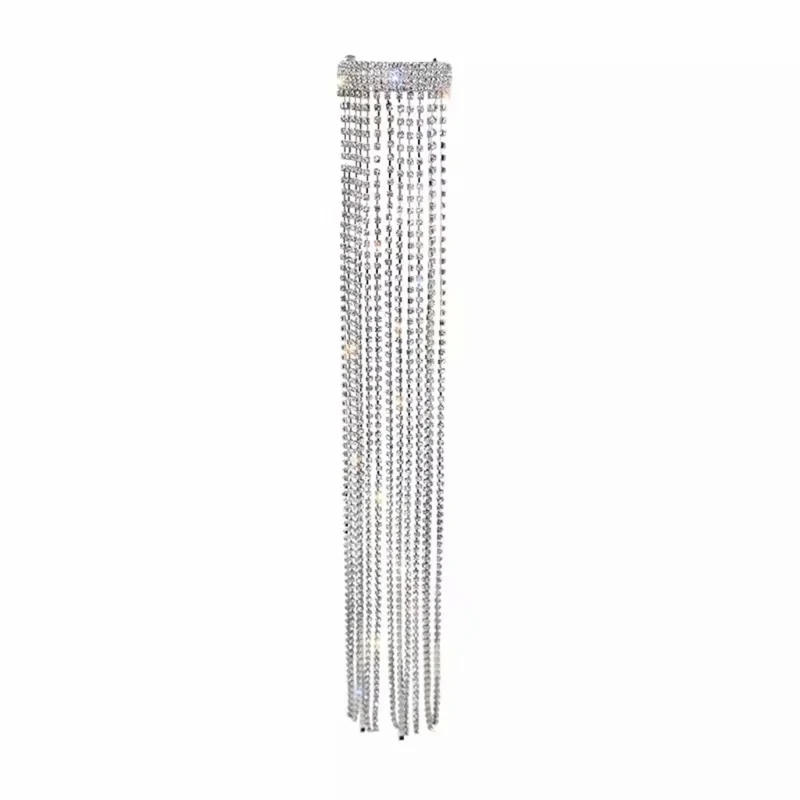 Fashion Shine Full Rhinestone Hairpins Long Tassel Hair Clip For Women Crystal Hair Accessories Wedding Banquet Jewelry
Fashion Shine Full Rhinestone Hairpins Long Tassel Hair Clip For Women Crystal Hair Accessories Wedding Banquet Jewelry