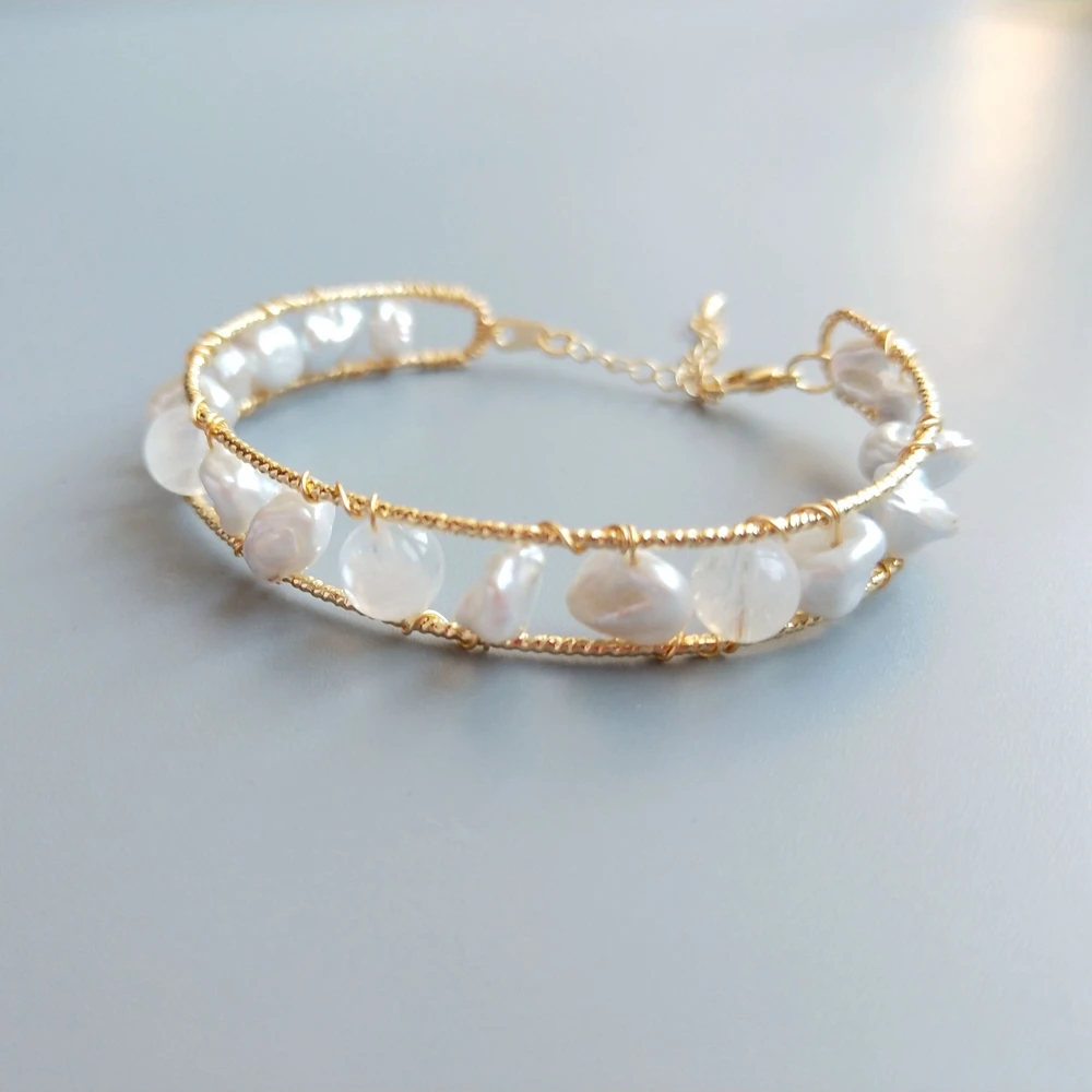 Lii Ji Natural Real Moonstone Baroque Pearl Bracelet Handmade Jewelry Bangle For Women Jewelry Gift Drop Shipping
Lii Ji Natural Real Moonstone Baroque Pearl Bracelet Handmade Jewelry Bangle For Women Jewelry Gift Drop Shipping