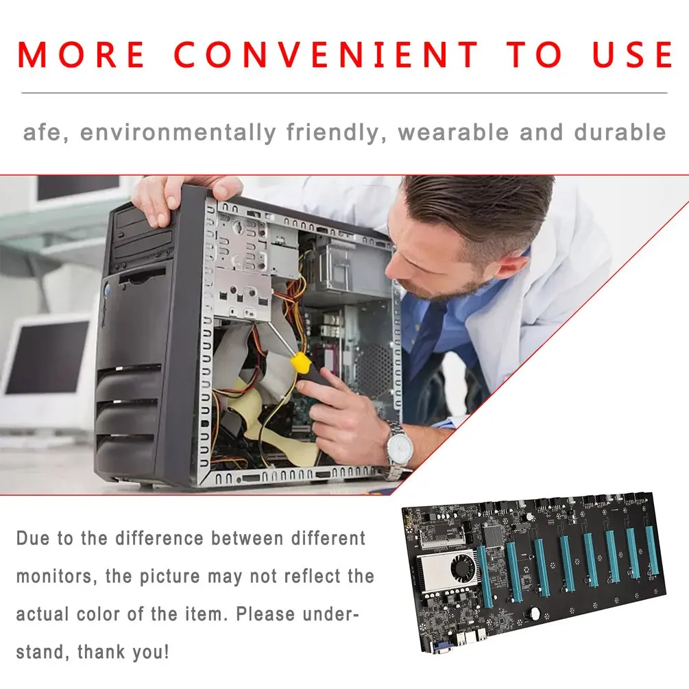 Hot Sell BTC-S37 Miner Motherboard CPU Set 8 Video Card Slot DDR3 Memory Integrated VGA Interface Low Power Consumption
Hot Sell BTC-S37 Miner Motherboard CPU Set 8 Video Card Slot DDR3 Memory Integrated VGA Interface Low Power Consumption