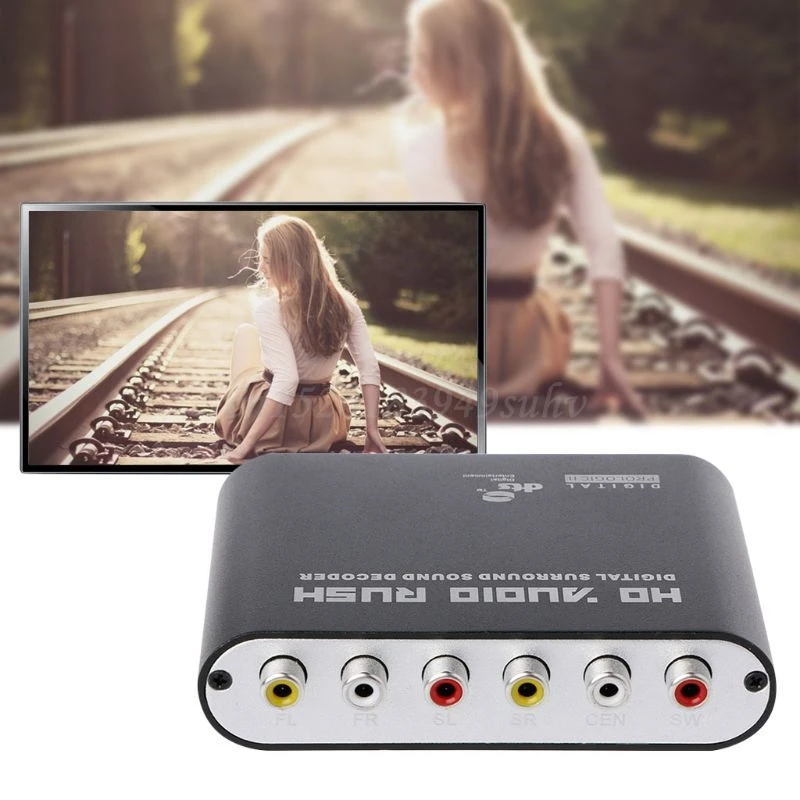 OOTDTY Digital DTS AC3 Optical To Analog 5.1CH Surround Audio Sound Decoder Coaxial To 6RCA
OOTDTY Digital DTS AC3 Optical To Analog 5.1CH Surround Audio Sound Decoder Coaxial To 6RCA