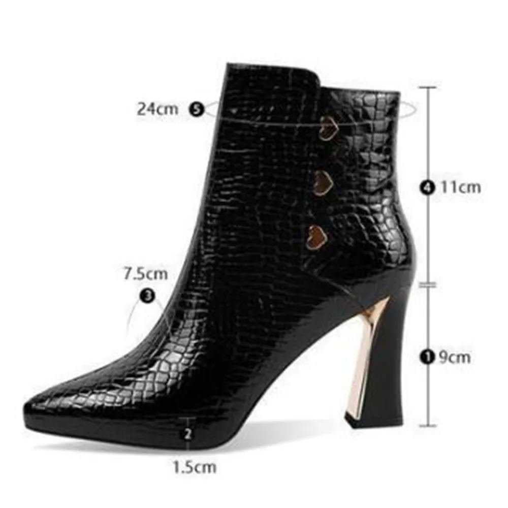 Sexy Women Pointed Toe Shoes 2020 Autumn Winter High Heels Ankle Boots Leather Booties Feminina Female Wedding Party Pumps 34-40 
Sexy Women Pointed Toe Shoes 2020 Autumn Winter High Heels Ankle Boots Leather Booties Feminina Female Wedding Party Pumps 34-40