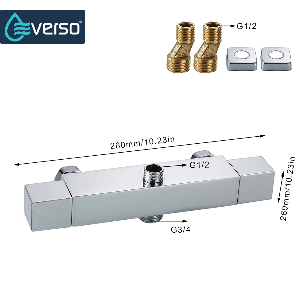 EVERSO Thermostatic Mixing Valve Bathroom Shower Faucet Set Thermostatic Control Shower Faucet Shower Mixer Tap 
EVERSO Thermostatic Mixing Valve Bathroom Shower Faucet Set Thermostatic Control Shower Faucet Shower Mixer Tap