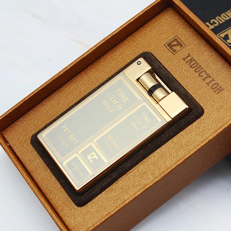 High-end Luxury Gold Brick Jet Metal Lighter Torch Turbo Grinding Wheel Butane Gas Lighters Flint Inflated Gasoline Oil Lighter
High-end Luxury Gold Brick Jet Metal Lighter Torch Turbo Grinding Wheel Butane Gas Lighters Flint Inflated Gasoline Oil Lighter