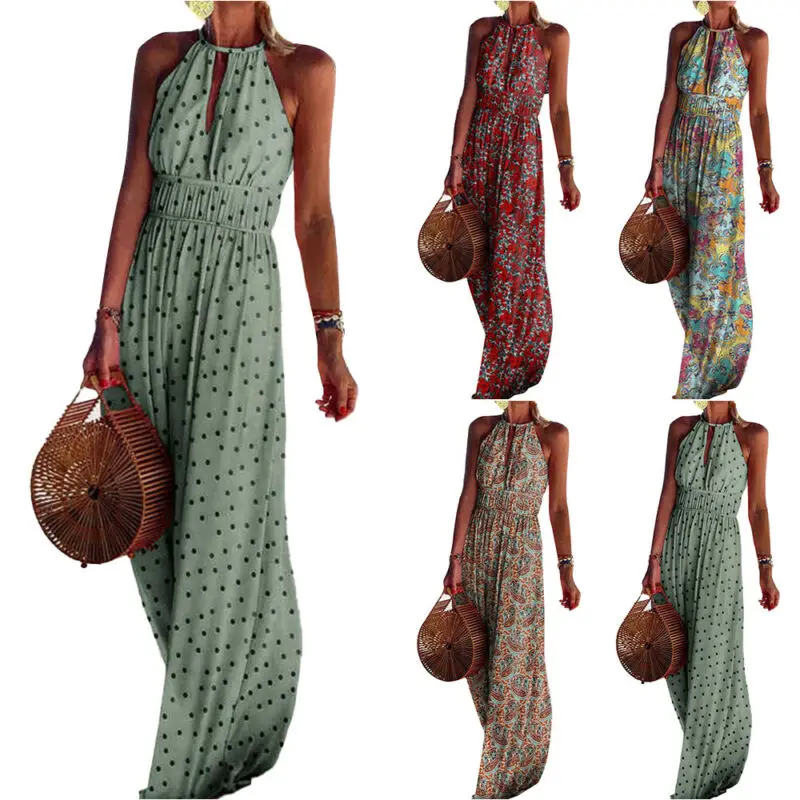 Long Halter Dresses Women Summer Backless Maxi Dress Floral Print Casual Party Beach Boho Dress Women Clothing
Long Halter Dresses Women Summer Backless Maxi Dress Floral Print Casual Party Beach Boho Dress Women Clothing