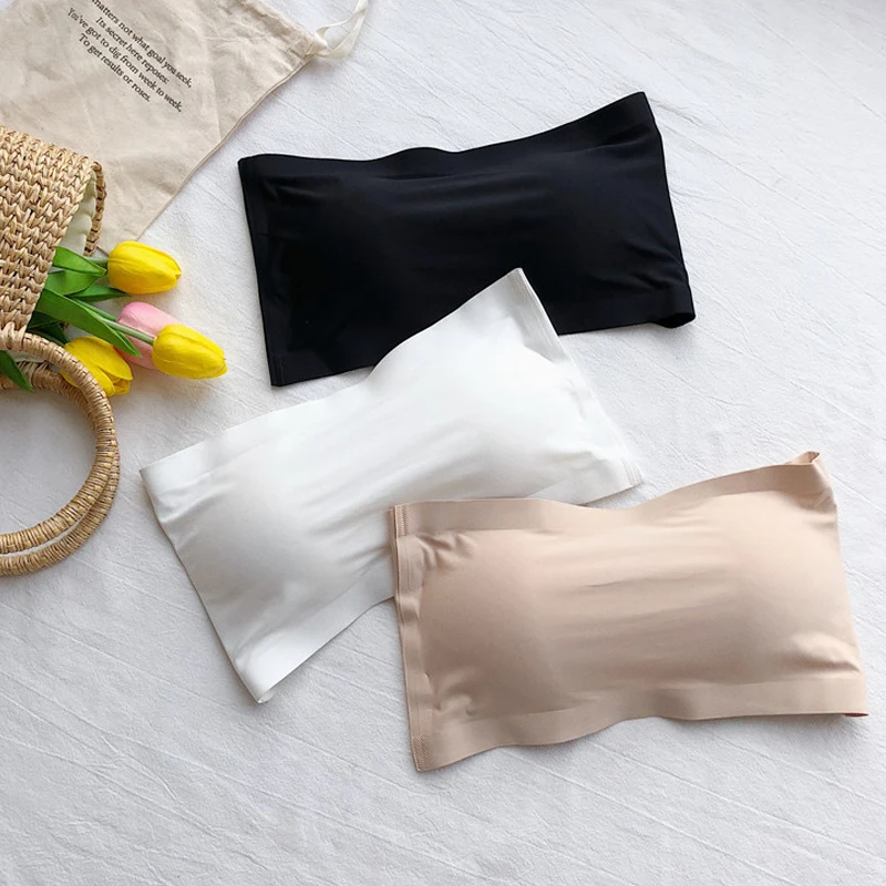 Ice Silks Off-the-shoulder Bandeau Bra High-Elastic Padded Strapless Seamless Tube Crop Tops FS99
Ice Silks Off-the-shoulder Bandeau Bra High-Elastic Padded Strapless Seamless Tube Crop Tops FS99