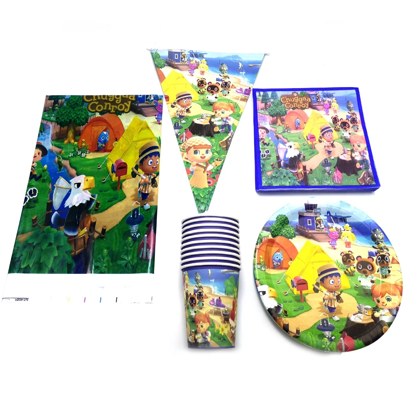 Birthday Party Animal Crossing Theme Tableware Set Decorate Tablecloth Plates Cups Banner Baby Shower Napkins Flags 72pcs/lot
Birthday Party Animal Crossing Theme Tableware Set Decorate Tablecloth Plates Cups Banner Baby Shower Napkins Flags 72pcs/lot