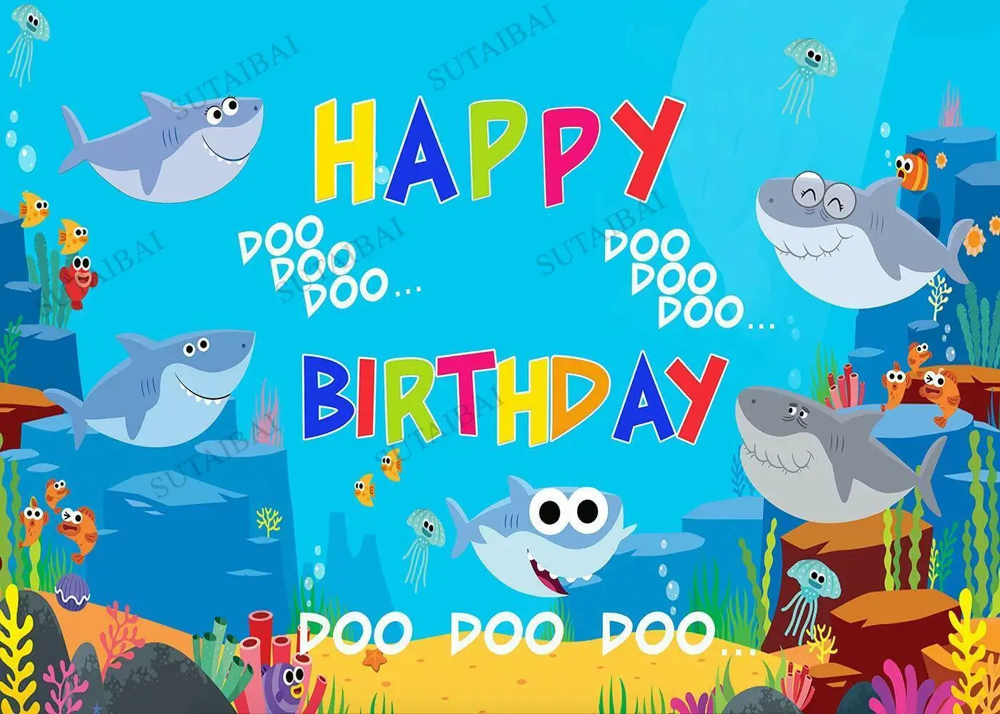 Cartoon Underwater Shark Photography Backdrop Kids 1st Birthday Background Studio Blue Undersea Fish Custom Banner Vinyl
Cartoon Underwater Shark Photography Backdrop Kids 1st Birthday Background Studio Blue Undersea Fish Custom Banner Vinyl