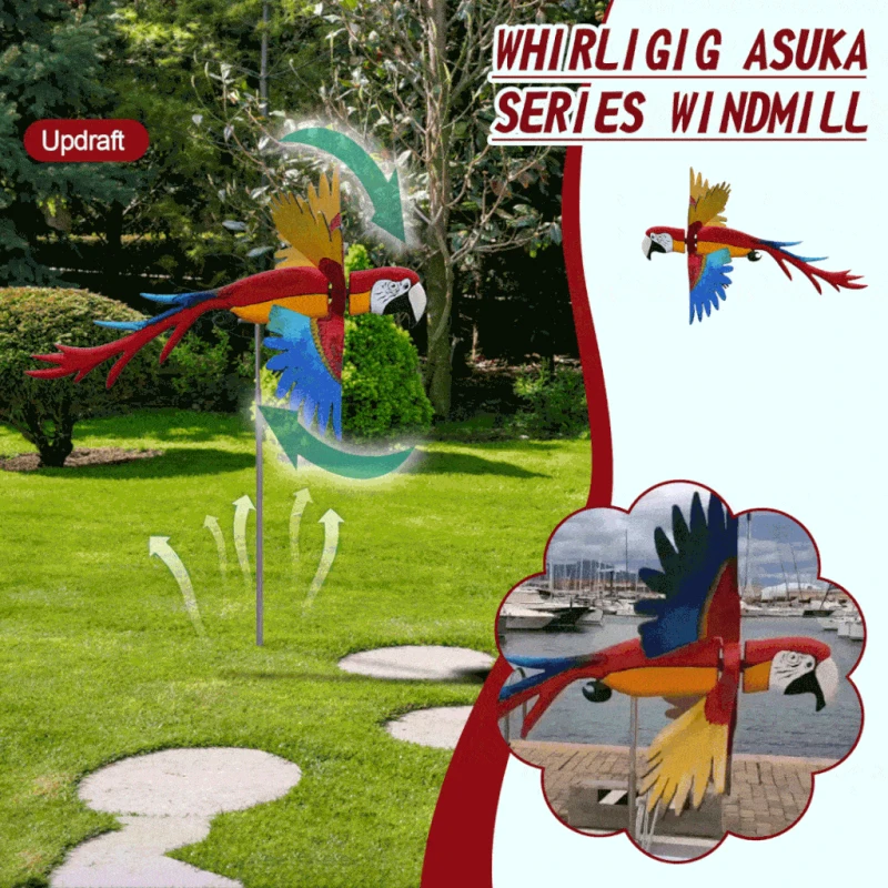 Decorative Whirligig Asuka Series Windmill Parrot Windmill Garden Backyard Lawn Decoration Stakes Wind Spinner Flying Bird Shape
Decorative Whirligig Asuka Series Windmill Parrot Windmill Garden Backyard Lawn Decoration Stakes Wind Spinner Flying Bird Shape