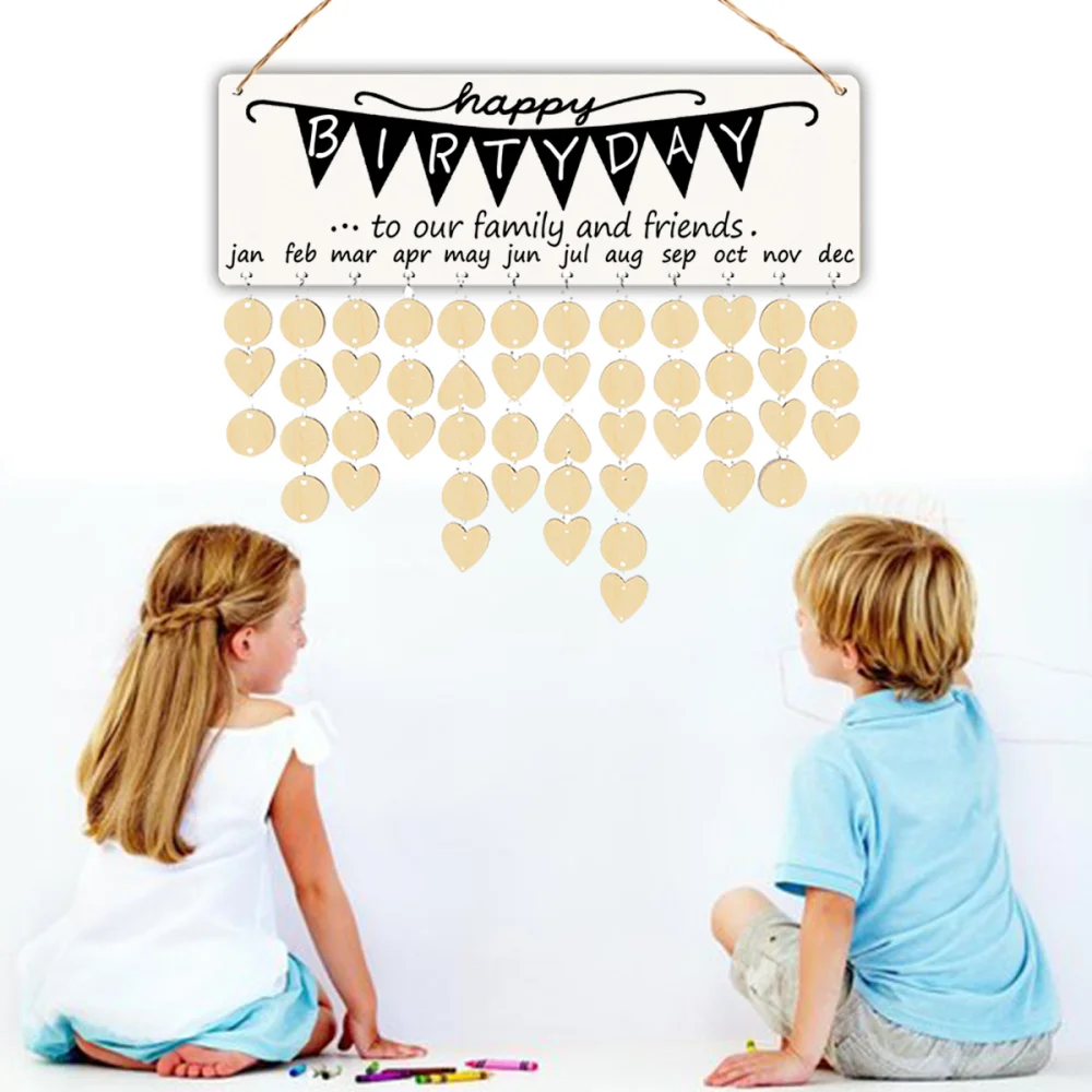 Wooden Birthday Reminder Board Delicate Calendar Hanging Ornaments DIY Hanging Decorations Pendant for Home Office Hot
Wooden Birthday Reminder Board Delicate Calendar Hanging Ornaments DIY Hanging Decorations Pendant for Home Office Hot