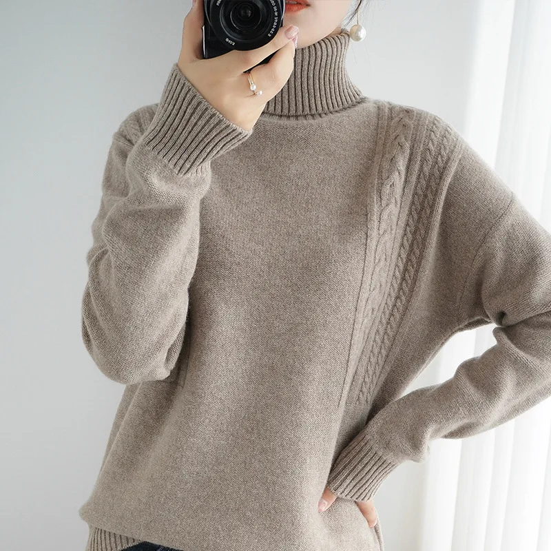 2020 autumn and winter new women's high lapel pullover thick sweater cashmere knitted sweater
2020 autumn and winter new women's high lapel pullover thick sweater cashmere knitted sweater