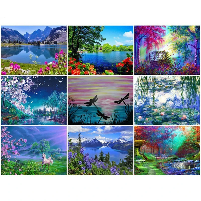 Landscape Handmade Diamond Painting Beauty Lake Flower Scenery Diamond Embroidery Needlework Mosaic Cross Stitch Home Decor
Landscape Handmade Diamond Painting Beauty Lake Flower Scenery Diamond Embroidery Needlework Mosaic Cross Stitch Home Decor
