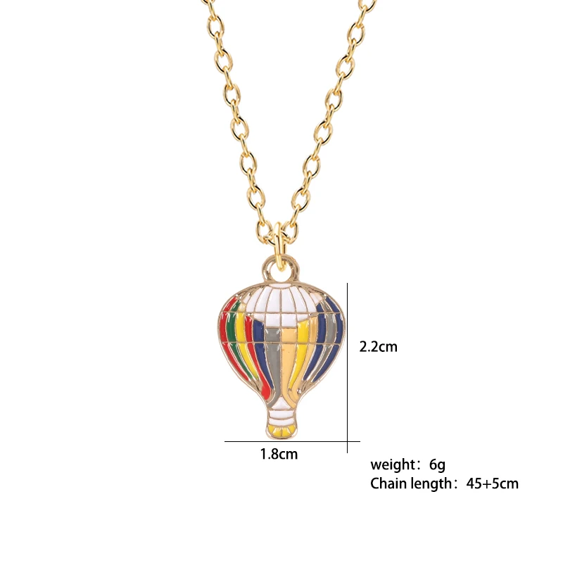 Fashion Men And Women Necklace Personality Cartoon Colorful Hot Air Balloon Alloy Pendant Bff Friendship Birthday Jewelry Gift
Fashion Men And Women Necklace Personality Cartoon Colorful Hot Air Balloon Alloy Pendant Bff Friendship Birthday Jewelry Gift