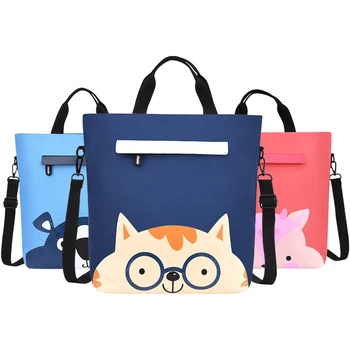 Elementary Students Messenger Schoolbag Portable Cartoon Handbag For School Children Lightweight Tutorial Book Bag For Kids 6611