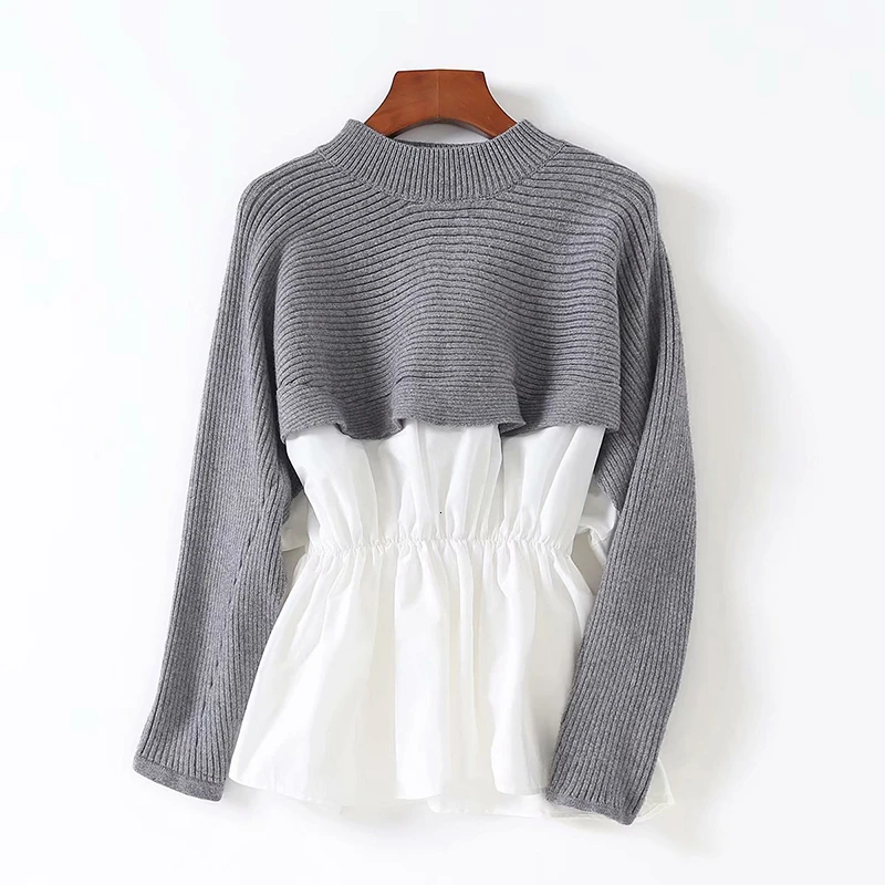 CHICEVER Korean Women's Sweater O Neck Long Sleeve Patchwork Hit Color Oversize Knitted Female Pullovers 2020 Autumn Fashion New
CHICEVER Korean Women's Sweater O Neck Long Sleeve Patchwork Hit Color Oversize Knitted Female Pullovers 2020 Autumn Fashion New