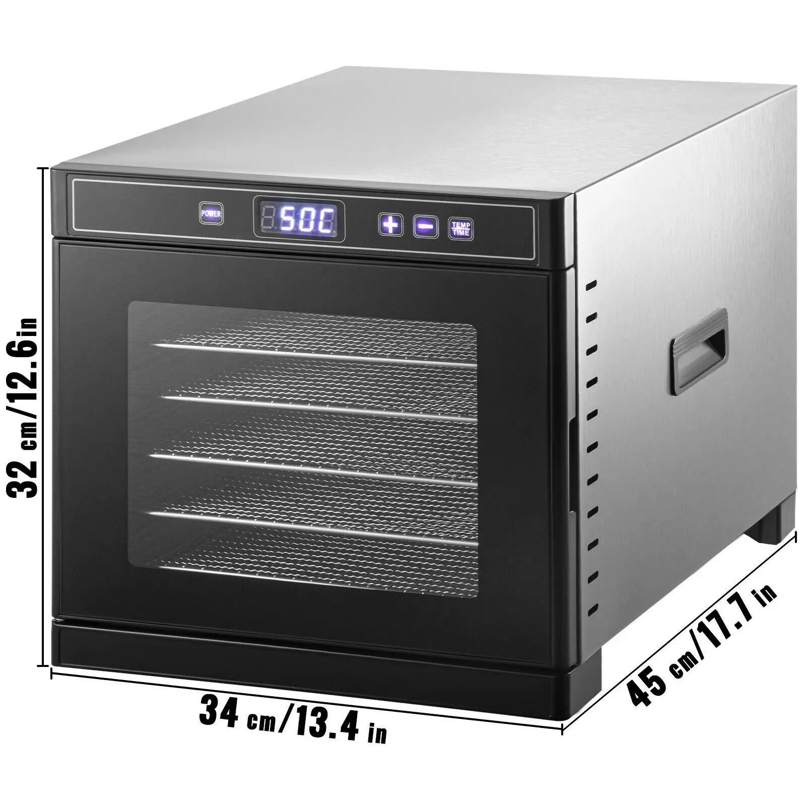 VEVOR 6/10/16 Trays Deshidratador Food Dehydrator Machine Freeze Dryer Stainless Steel Processor Vegetable Fruit Meat Jerky Tool