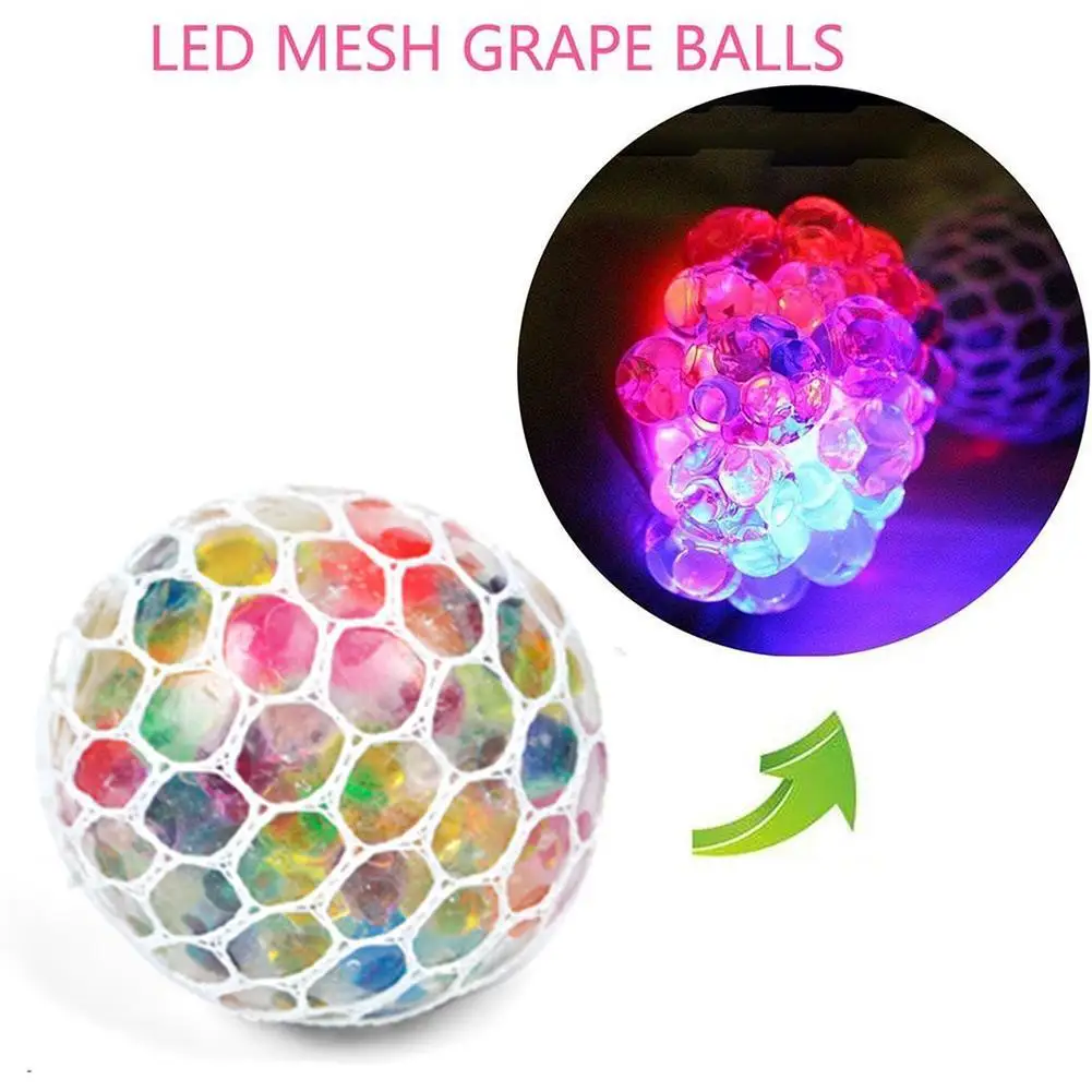 1PC Funny Anti-Stress squishy LED Mesh Ball Grape Squeeze Sensory Fruity Novelty Toys Kids & Adults Play Vent ToyS Gift
1PC Funny Anti-Stress squishy LED Mesh Ball Grape Squeeze Sensory Fruity Novelty Toys Kids & Adults Play Vent ToyS Gift