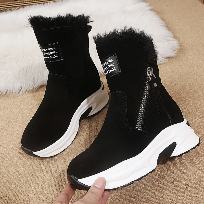 Women's Winter Boots 2021 New Zipper Snow Boots for Women Suede Platform Ankle Boots Ladies Casual Warm Plush Woman Boots Mujer
Women's Winter Boots 2021 New Zipper Snow Boots for Women Suede Platform Ankle Boots Ladies Casual Warm Plush Woman Boots Mujer