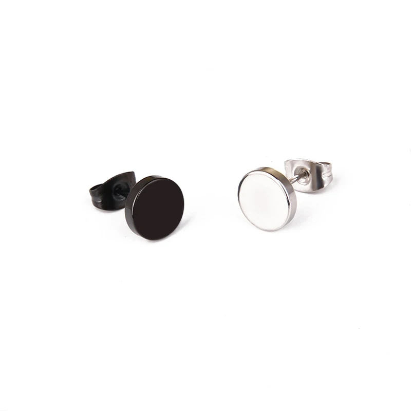 Stainless Steel Ear Studs Earrings Black Silver Color Round Shaped Clasp Push Back Earrings for Women Men Jewelry Cool Gift
Stainless Steel Ear Studs Earrings Black Silver Color Round Shaped Clasp Push Back Earrings for Women Men Jewelry Cool Gift