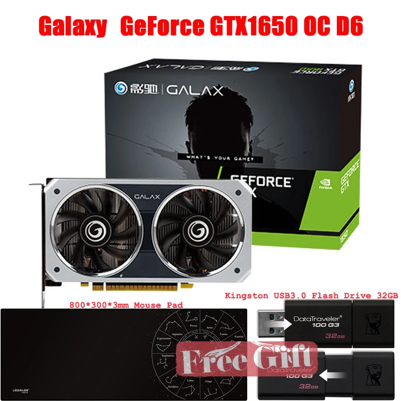 Brand New GALAXY GeForce GTX1650 OC D6 4G Desktop E-sports Gaming Graphics Card GDDR6 128bit 12000MHz Video Card
Brand New GALAXY GeForce GTX1650 OC D6 4G Desktop E-sports Gaming Graphics Card GDDR6 128bit 12000MHz Video Card