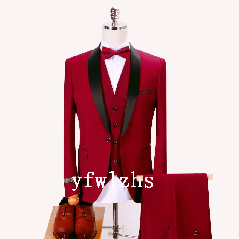Handsome Groomsmen Shawl Lapel Groom Tuxedos Mens Wedding Dress Man Jacket Blazer Prom Dinner (Jacket+Pants+Tie+Vest) A572
Handsome Groomsmen Shawl Lapel Groom Tuxedos Mens Wedding Dress Man Jacket Blazer Prom Dinner (Jacket+Pants+Tie+Vest) A572