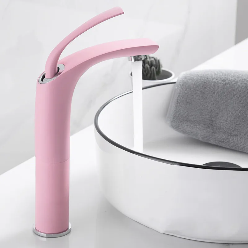 Bathroom Basin Solid Brass Faucet Sink Mixer Hot & Cold Single Handle Deck Mounted Waterfall Type Lavatory Crane Water Tap Pink
Bathroom Basin Solid Brass Faucet Sink Mixer Hot & Cold Single Handle Deck Mounted Waterfall Type Lavatory Crane Water Tap Pink