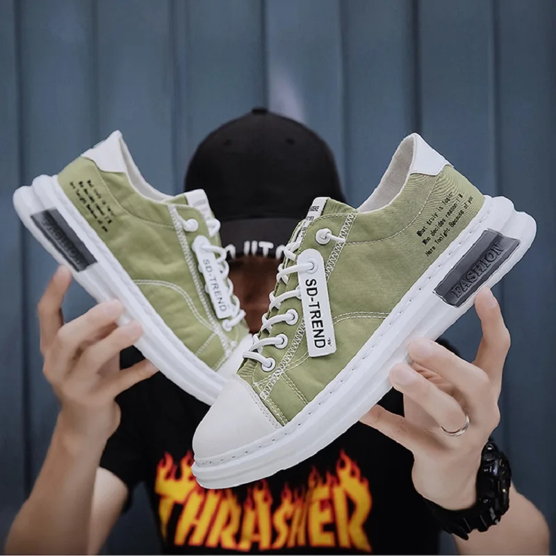 2021 Men's Shoes Casual Men's Board Shoes Trend Canvas Lace Up Breathable Fashion Shoes Sports Student Shoes
2021 Men's Shoes Casual Men's Board Shoes Trend Canvas Lace Up Breathable Fashion Shoes Sports Student Shoes