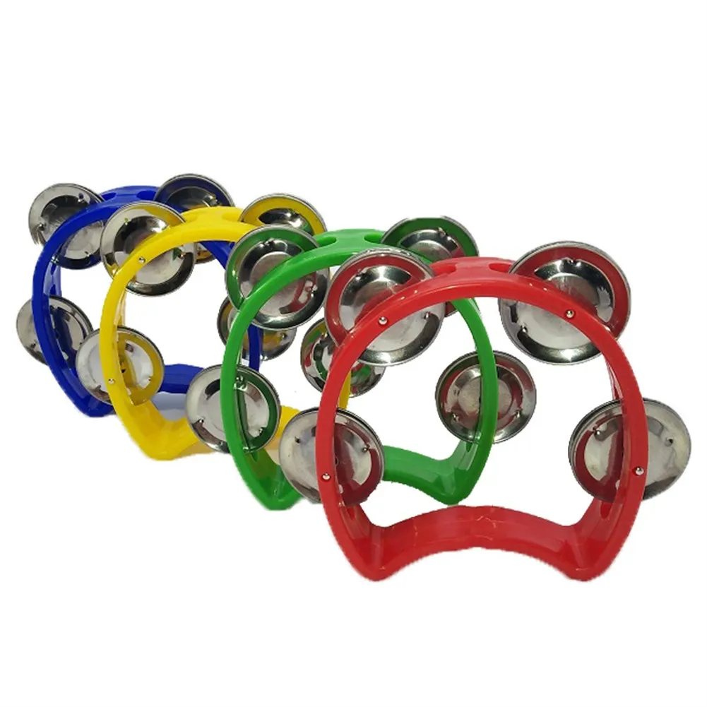 Hand Held Tambourine Metal Bells Plastic Rattle Ball Percussion Musical Instrument Toy For KTV Party Kid Child Children Game
Hand Held Tambourine Metal Bells Plastic Rattle Ball Percussion Musical Instrument Toy For KTV Party Kid Child Children Game