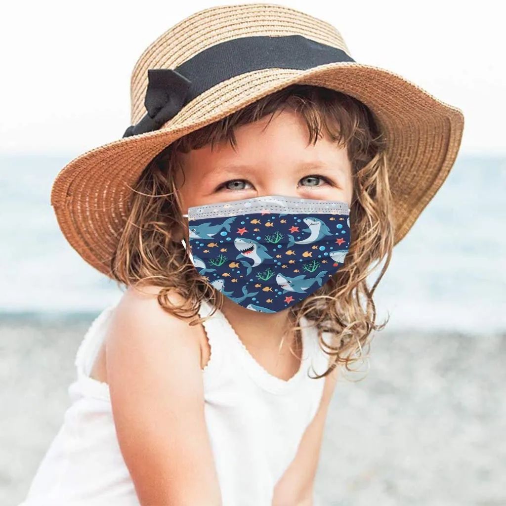 Children's mask Disposable Face Mask Industrial 3-Layer Face Masks 50PCS Summer Beach Shark Blue Outdoor Anti-Dust Suitable
Children's mask Disposable Face Mask Industrial 3-Layer Face Masks 50PCS Summer Beach Shark Blue Outdoor Anti-Dust Suitable