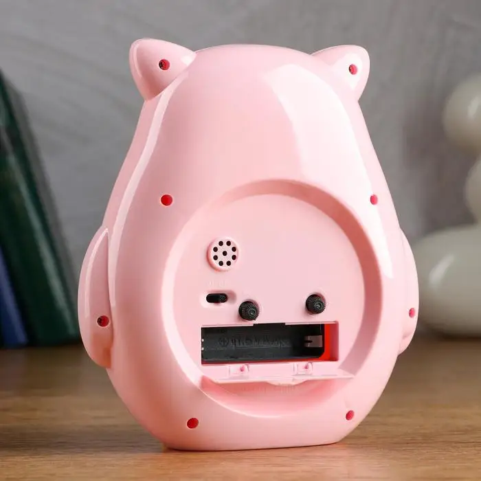 Будильник детский "Совушка" 14.5х4х16 см дискретный ход розовый часы бу - купить
