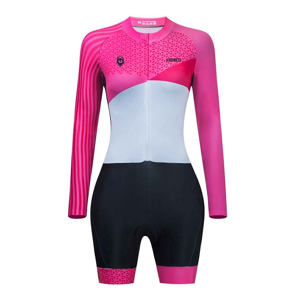 2021 Frenesi New Pro Team Triathlon Jumpsuit Women Long Sleeve Cycling Gel Bodysuit Tights Skinsuit Macaquinho Ciclismo Feminino
2021 Frenesi New Pro Team Triathlon Jumpsuit Women Long Sleeve Cycling Gel Bodysuit Tights Skinsuit Macaquinho Ciclismo Feminino