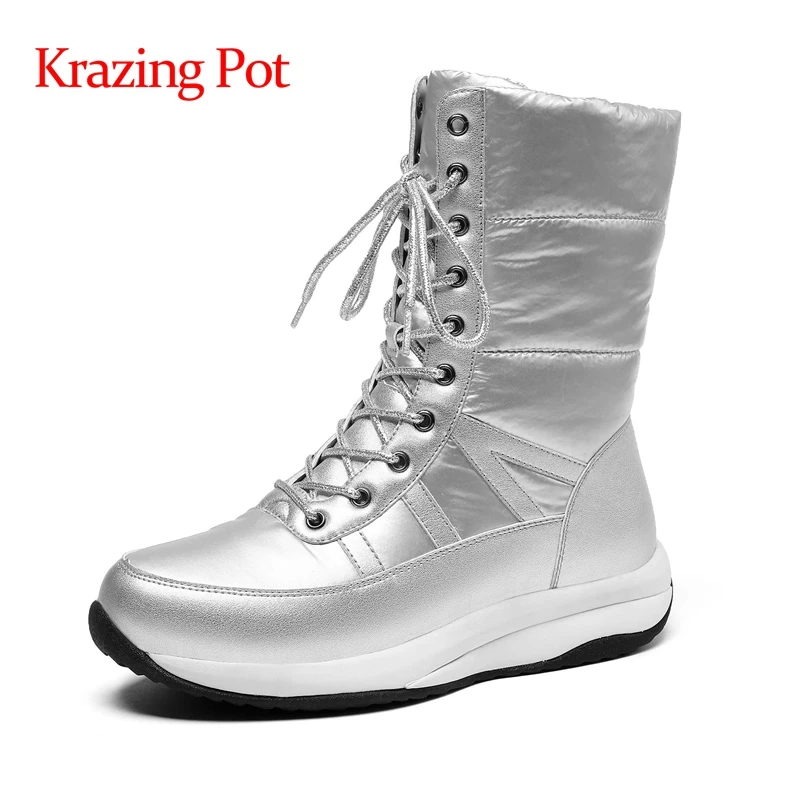 Зимние ботинки с круглым носком, на толстой подошве, L18
Зимние ботинки с круглым носком, на толстой подошве, L18