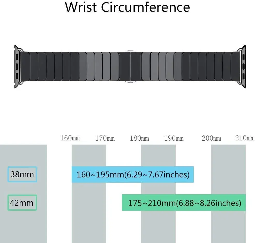 Ceramic Watch Bands for Apple Watch 42/44mm 38/ 40mm Link Bracelet Butterfly Buckle Iwatch Series 6 5 4 3 2 1 Glossy Black/White 
Ceramic Watch Bands for Apple Watch 42/44mm 38/ 40mm Link Bracelet Butterfly Buckle Iwatch Series 6 5 4 3 2 1 Glossy Black/White