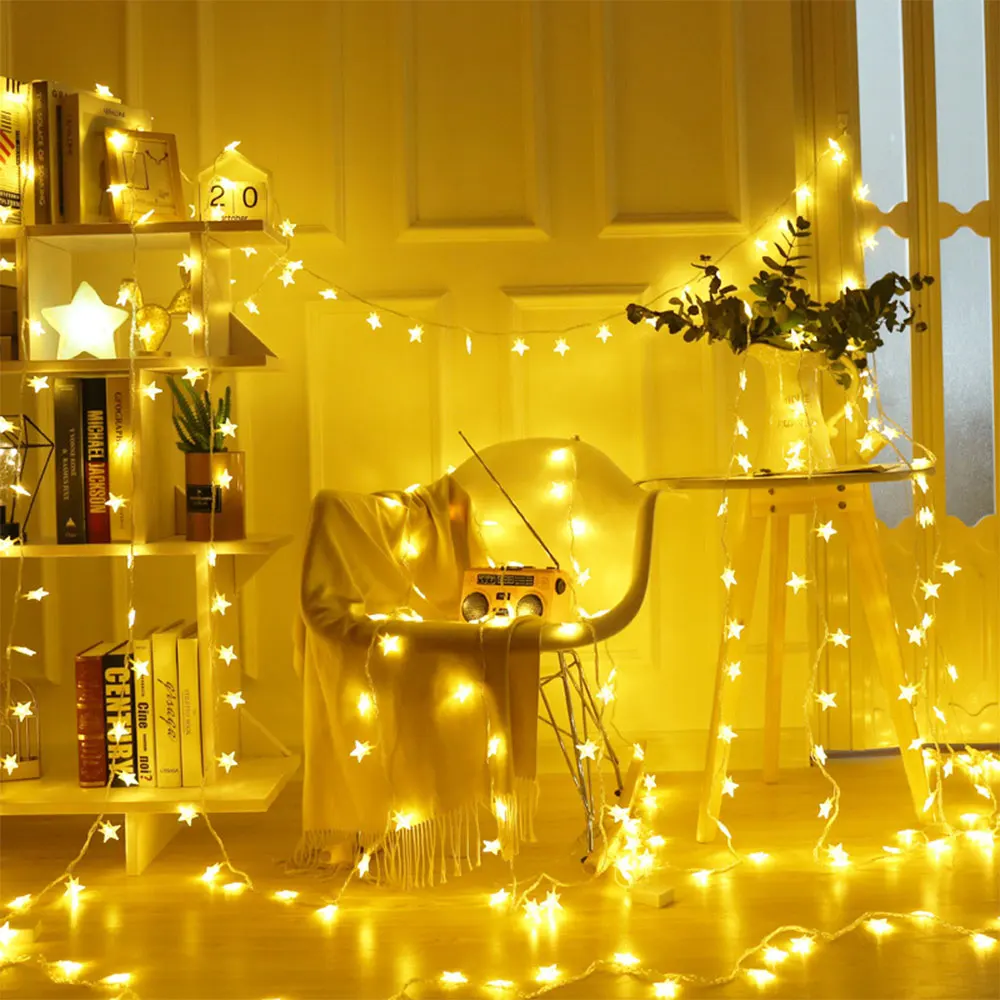 USB LED Snowflake Star Copper String Lights Feastival Tree Decorations Child Bedroom Wedding Holiday Party Garden Decoration
USB LED Snowflake Star Copper String Lights Feastival Tree Decorations Child Bedroom Wedding Holiday Party Garden Decoration