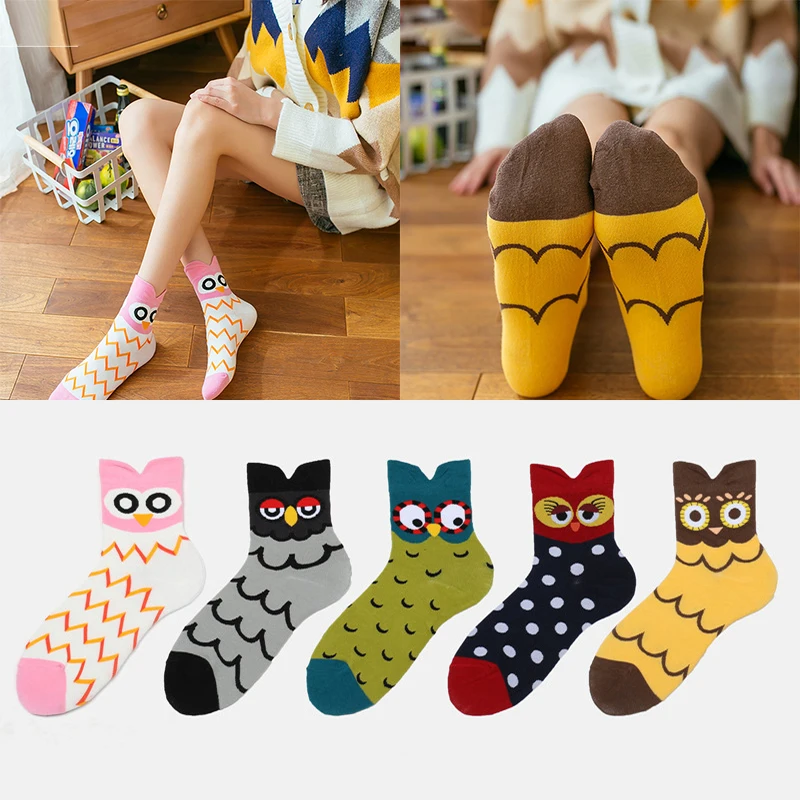 Spring and Summer New Cartoon Ladies Cotton Socks Owl Cute Three-dimensional Animal Funny Candy Color Striped Halloween Socks
Spring and Summer New Cartoon Ladies Cotton Socks Owl Cute Three-dimensional Animal Funny Candy Color Striped Halloween Socks