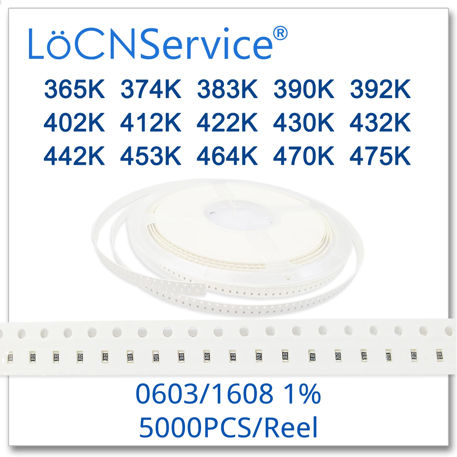 LoCNService 0603 1% 5000PCS 365K 374K 383K 390K 392K 402K 412K 422K 430K 432K 442K 453K 464K 470K 475K 1608 Resistor OHM
LoCNService 0603 1% 5000PCS 365K 374K 383K 390K 392K 402K 412K 422K 430K 432K 442K 453K 464K 470K 475K 1608 Resistor OHM