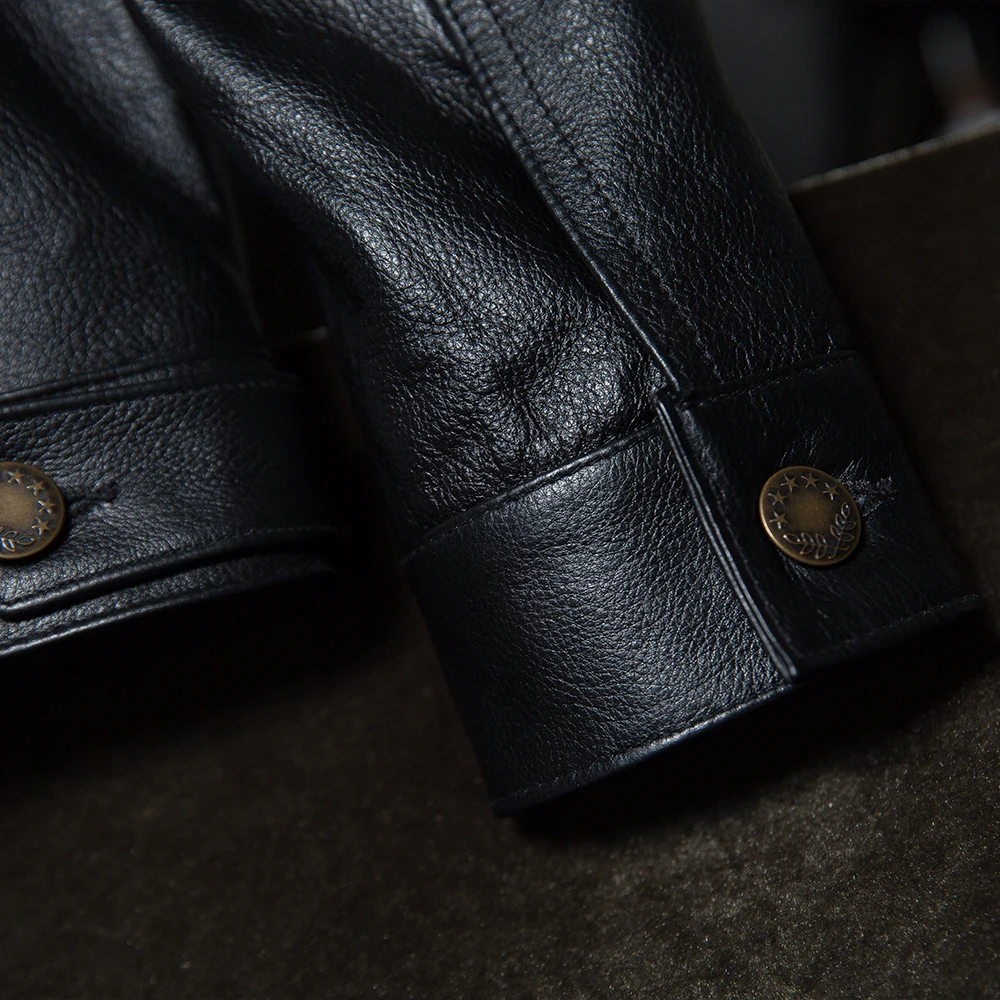 Men Leather Jacket 100% Natural Cowhide Men's Genuine Leather Coat Male Leather Clothing Autumn Spring Asian Size Wholesale
Men Leather Jacket 100% Natural Cowhide Men's Genuine Leather Coat Male Leather Clothing Autumn Spring Asian Size Wholesale