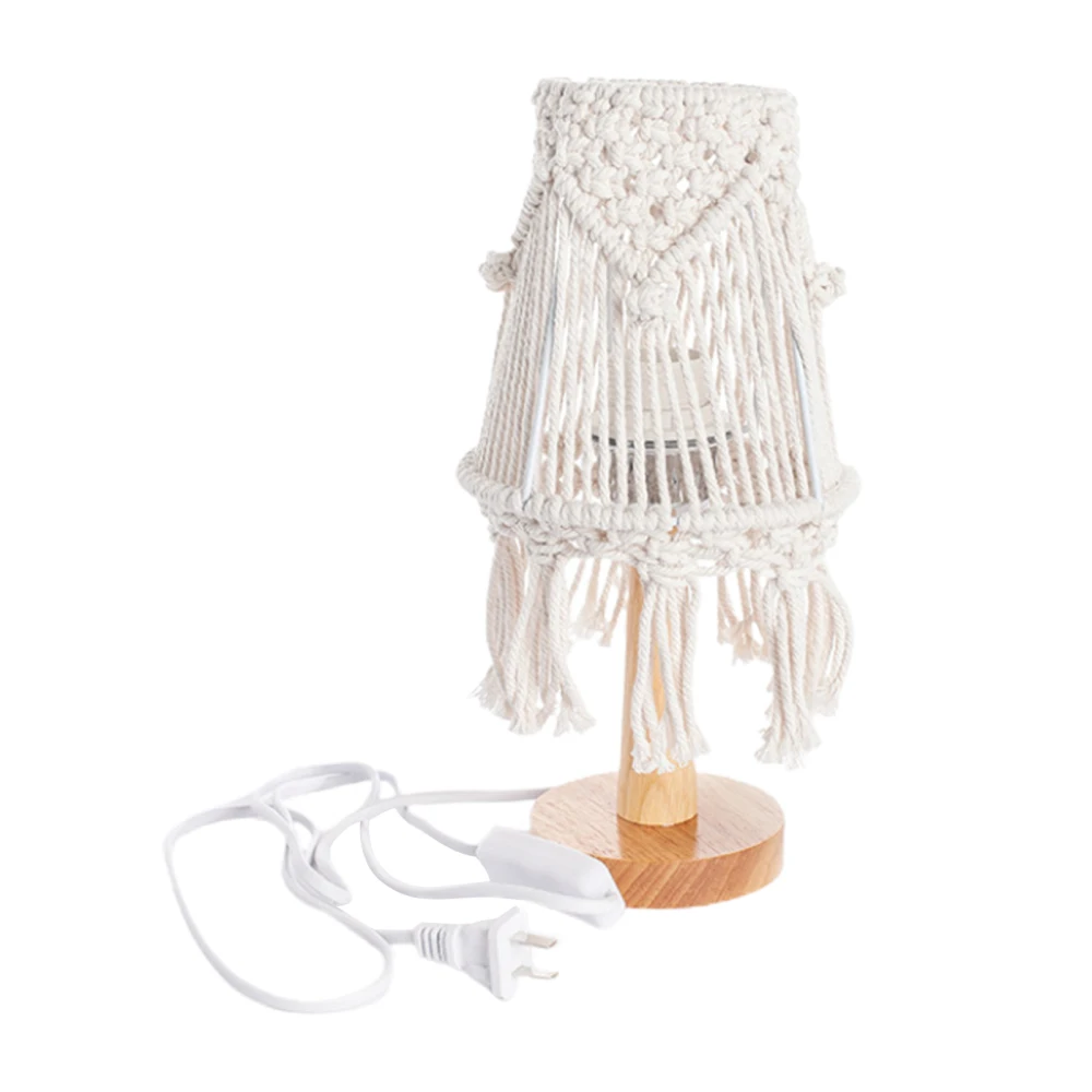 Lamp Shade Hand-woven Lamps Bohemian Wood + Cotton Rope + Iron Frame Creativity Bedroom Decoration No Bulb 1pcs Creative Lights
Lamp Shade Hand-woven Lamps Bohemian Wood + Cotton Rope + Iron Frame Creativity Bedroom Decoration No Bulb 1pcs Creative Lights
