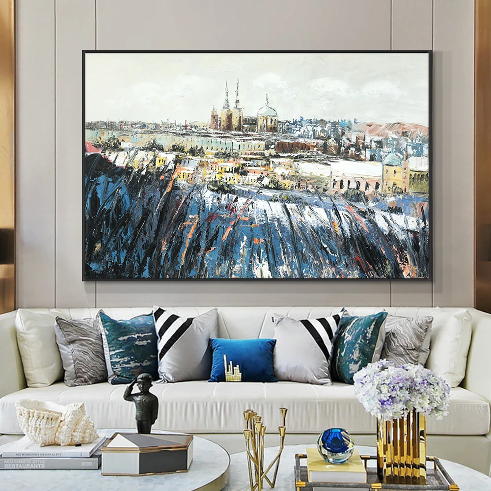 Abstract Thick knife City Building Painting 100% Hand Painted Oil Painting On Canvas City Landscape Wall Art For Home Decor
Abstract Thick knife City Building Painting 100% Hand Painted Oil Painting On Canvas City Landscape Wall Art For Home Decor