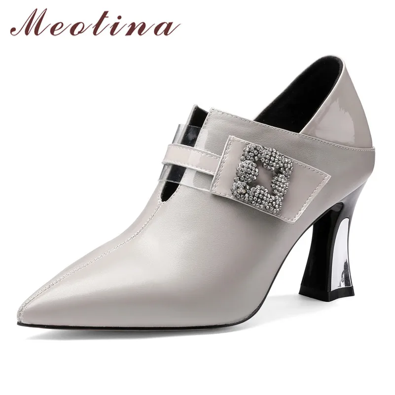 Meotina High Heels Women Pumps Natural Genuine Leather Strange Style High Heel Shoes Real Leather Crystal Shoes Lady Size 33-44
Meotina High Heels Women Pumps Natural Genuine Leather Strange Style High Heel Shoes Real Leather Crystal Shoes Lady Size 33-44