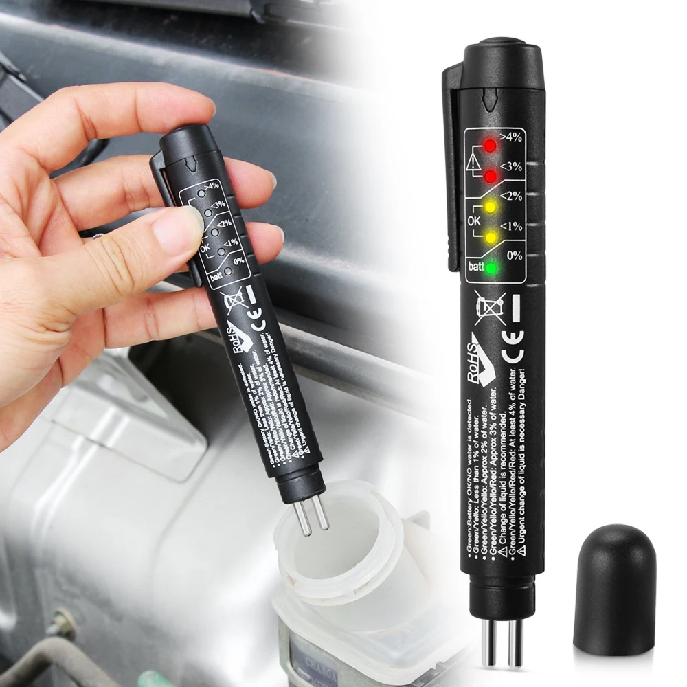 Car Brake Fluid Tester Car Diagnostic Tools 5 Leds Brake Fluid Testing Tools
Car Brake Fluid Tester Car Diagnostic Tools 5 Leds Brake Fluid Testing Tools