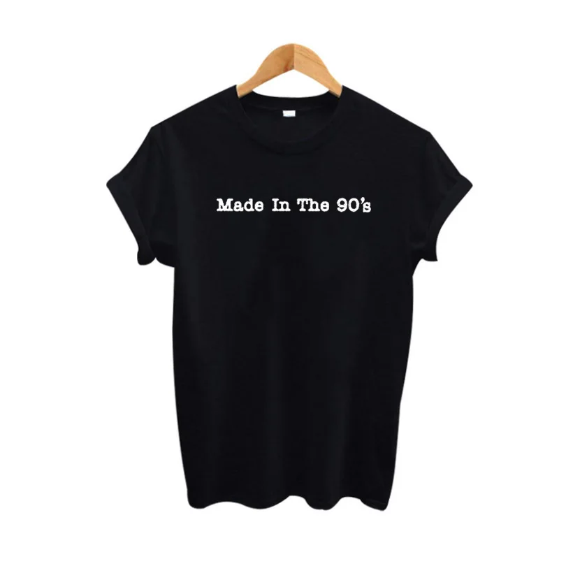 Summer Black White Print T-shirt Hipster Streetwear Harajuku Slogan Womens Clothiing Made In The 90's Women's T Shirt
Summer Black White Print T-shirt Hipster Streetwear Harajuku Slogan Womens Clothiing Made In The 90's Women's T Shirt