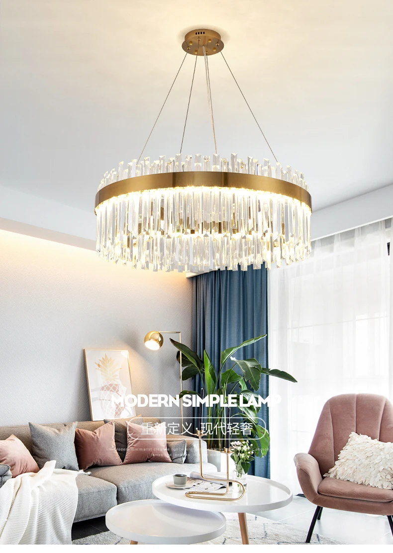Light luxury crystal living room post-modern minimalist creative atmosphere designer Nordic dining room bedroom chandelier
Light luxury crystal living room post-modern minimalist creative atmosphere designer Nordic dining room bedroom chandelier