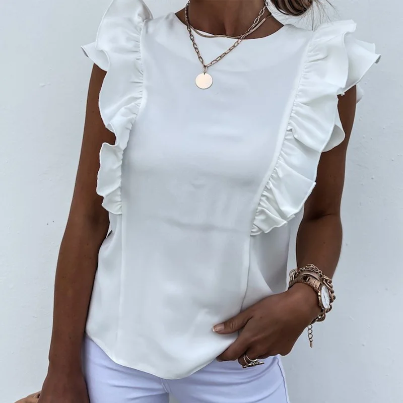 Fashion Hollow Out Tie-up Solid Blouse Shirt Women 2021 Summer Elegant Office Ladies Ruffle Tops Casual Sleeveless Blouses Blusa
Fashion Hollow Out Tie-up Solid Blouse Shirt Women 2021 Summer Elegant Office Ladies Ruffle Tops Casual Sleeveless Blouses Blusa
